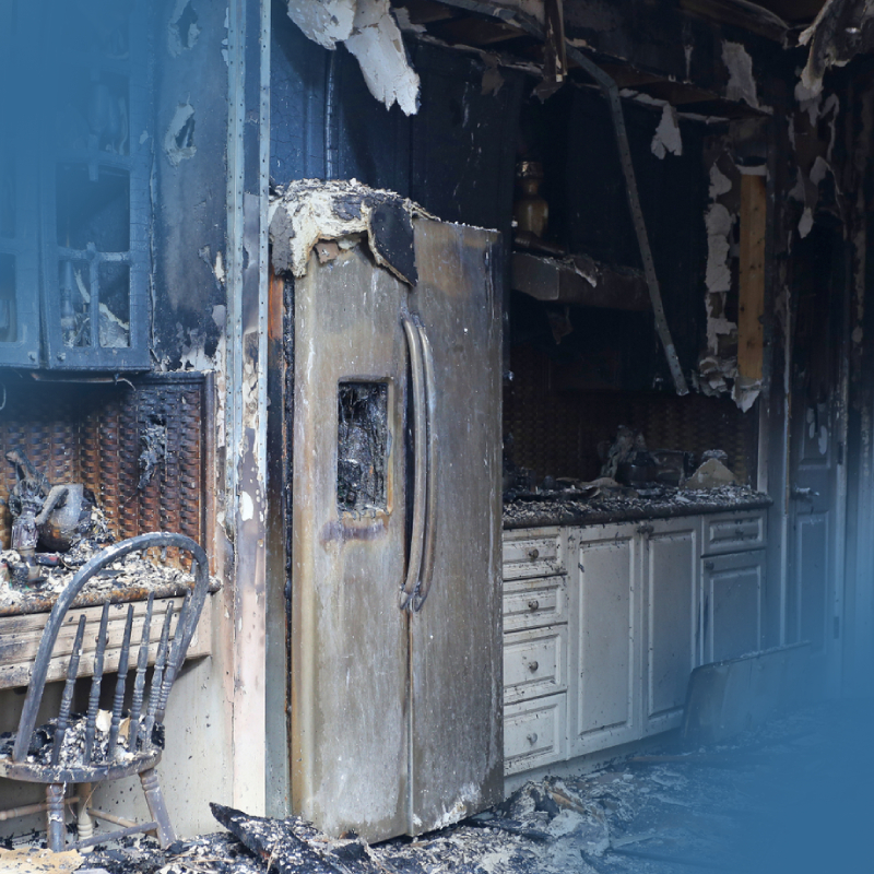 Fire damage restoration